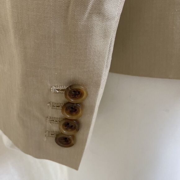 J Crew Tan Blazer Jacket One Button Closure Fully Lined Summer Lightweight Sz 8 - Picture 7 of 10